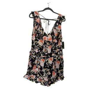 NWT XL Free Press Multicolor Floral Romper